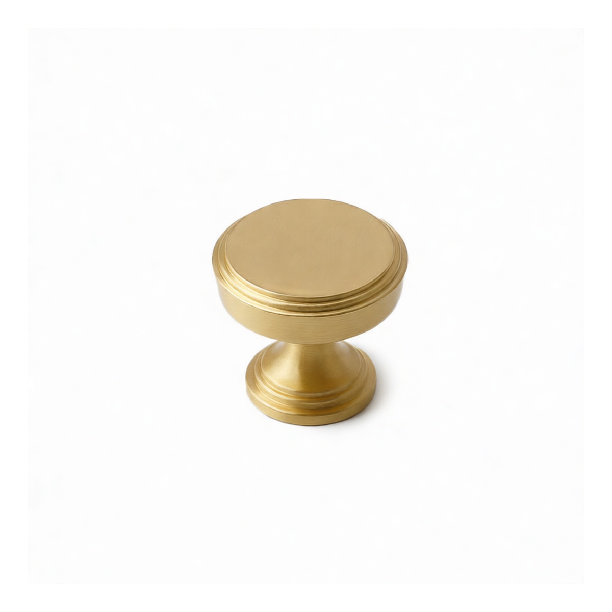 Brass Cabinet Knob, 1.14 Inch Diameter, Copper Finish, Pkg Qty 20