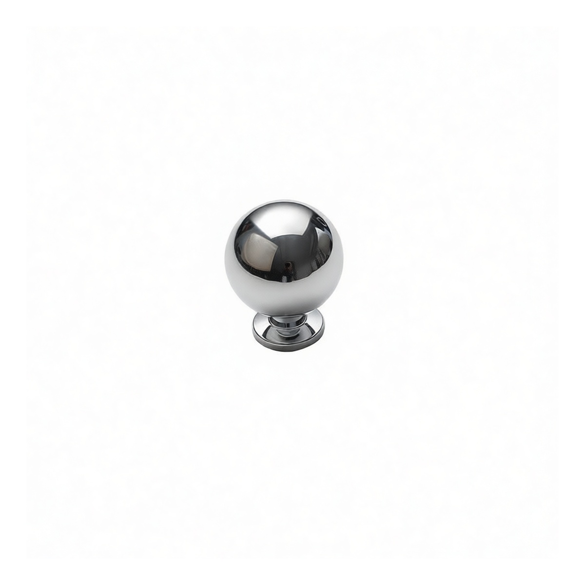Brass Cabinet Hand Knob, Chrome Finish, 1.18 Inch Diameter, Pkg Qty 24