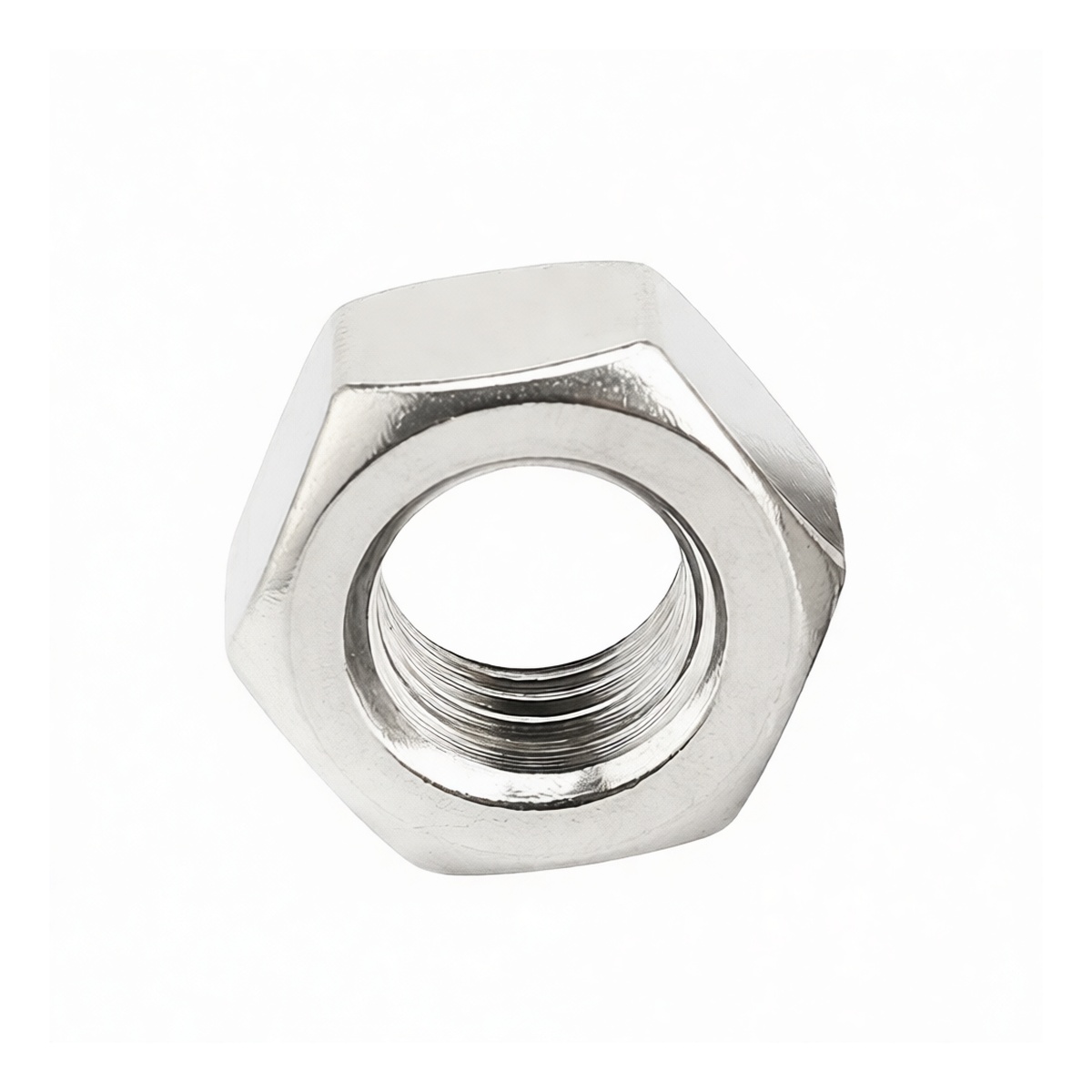 Stainless Steel 304 Hex Nut, 1.575 in, M20, Plain Finish, Pkg Qty 36
