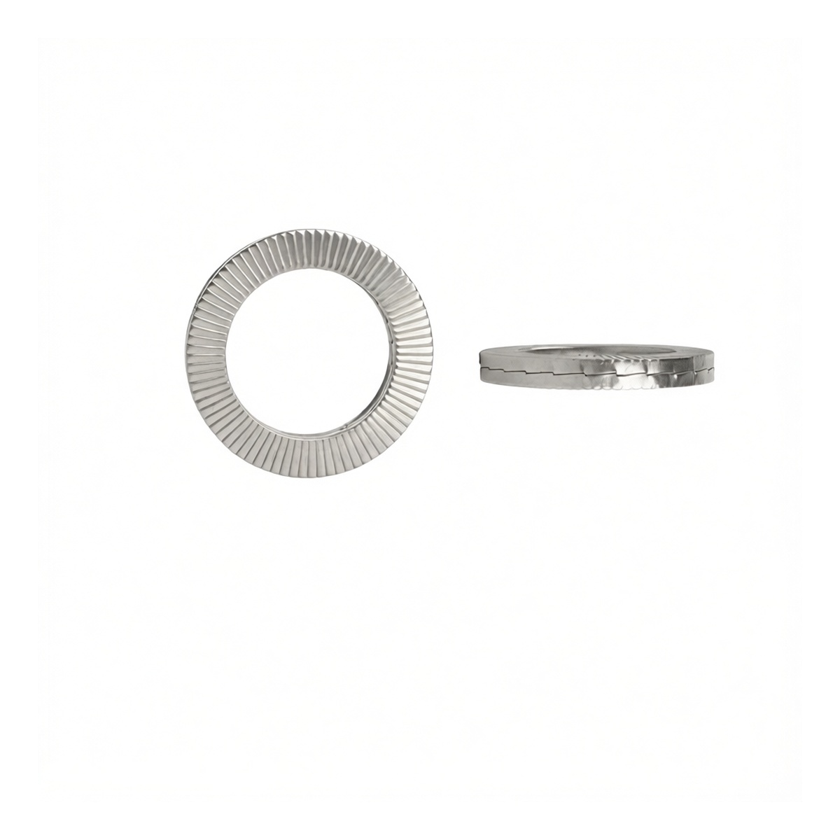 Double Thick DIN 25201 Lock Washer, 0.157" Bore, 304 Stainless Steel, Pkg Qty 1000