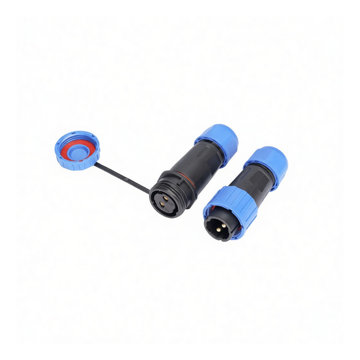 20A 250V 2-Conductor Plastic Aviation Connector 12 AWG, Pkg Qty 12