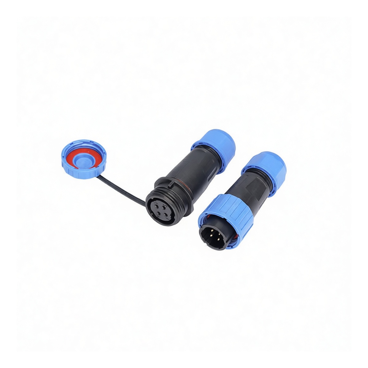 4-Conductor 18 AWG Plastic Aviation Connector 380V 5A, Pkg Qty 12