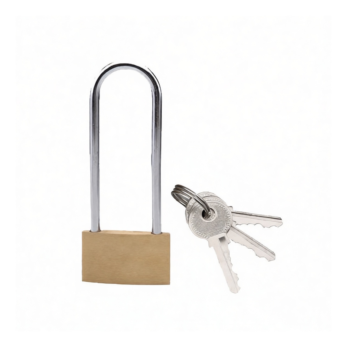 Copper Padlock, 4.09 Inch, Yellow Finish for Industrial Use, Pkg Qty 6