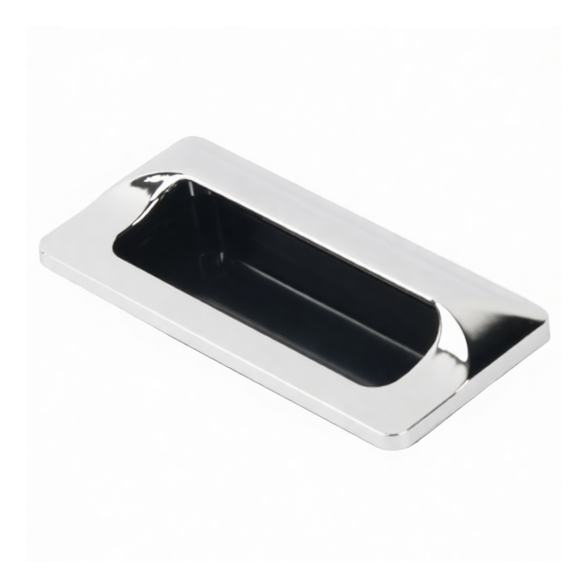 Zinc Alloy Flush Handles, 4.33x1.97 in, Bright White, 1/4-20 UNC, Pkg Qty 25