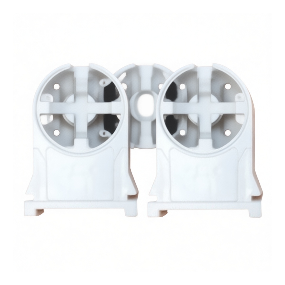 T8 Fluorescent Socket 1.25x1.26x0.51in Plastic 120V Track Light, Pkg Qty 50