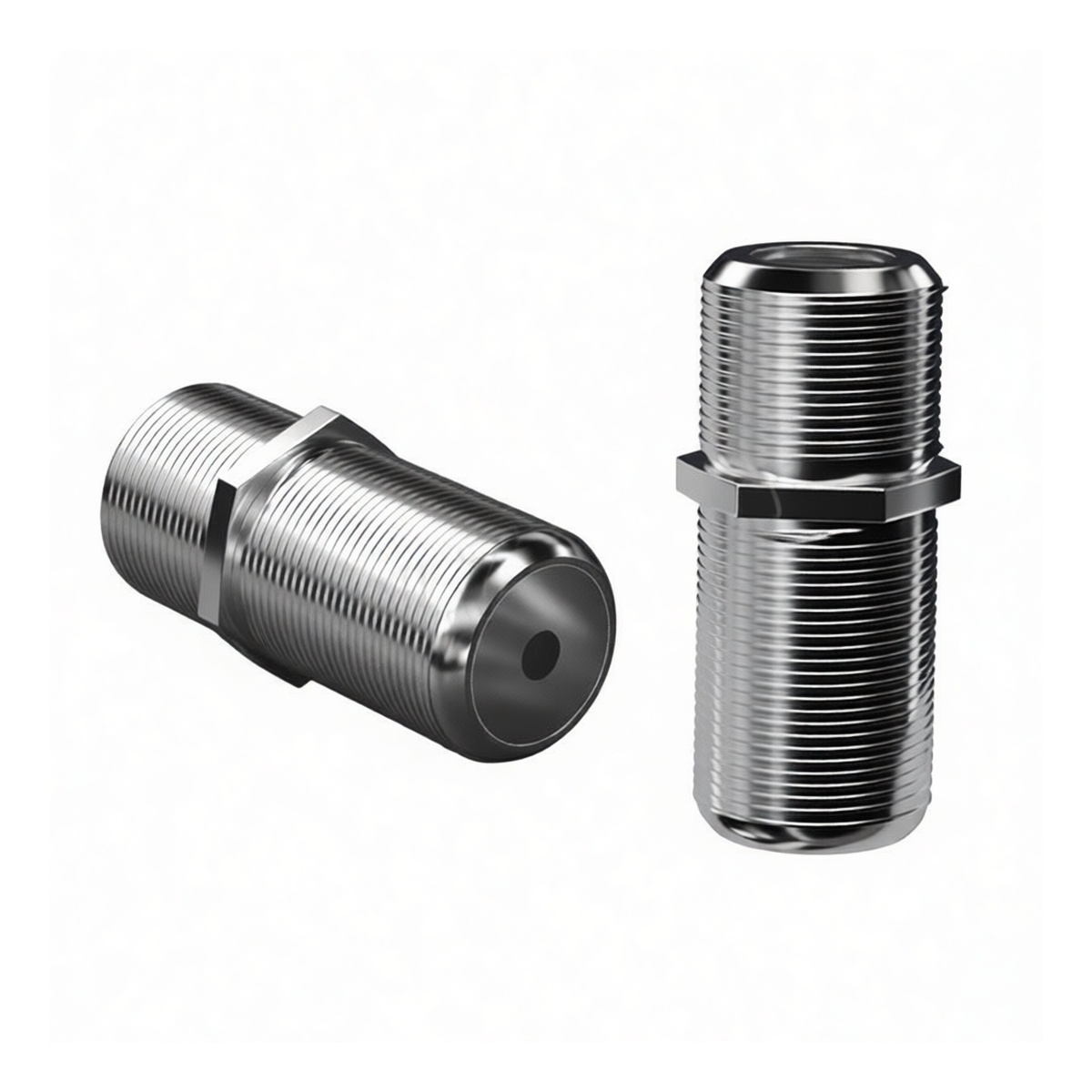 F-Type TV Extension Connector, Plastic, Industry Standard, Pkg Qty 100