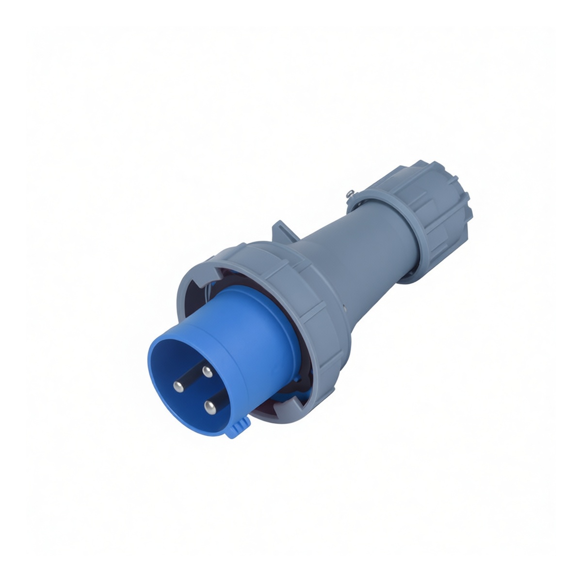 63A 3-Prong Industrial Plug 220-250V IP67 for Heavy Duty, Pkg Qty 2