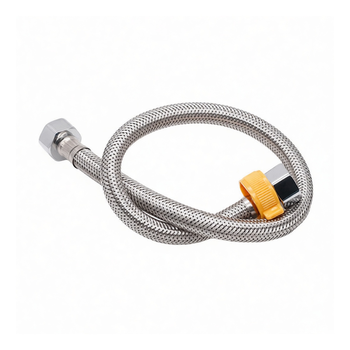 304 Stainless Steel Dual Cap Head Sink Supply Line, 23.6 in, Pkg Qty 40