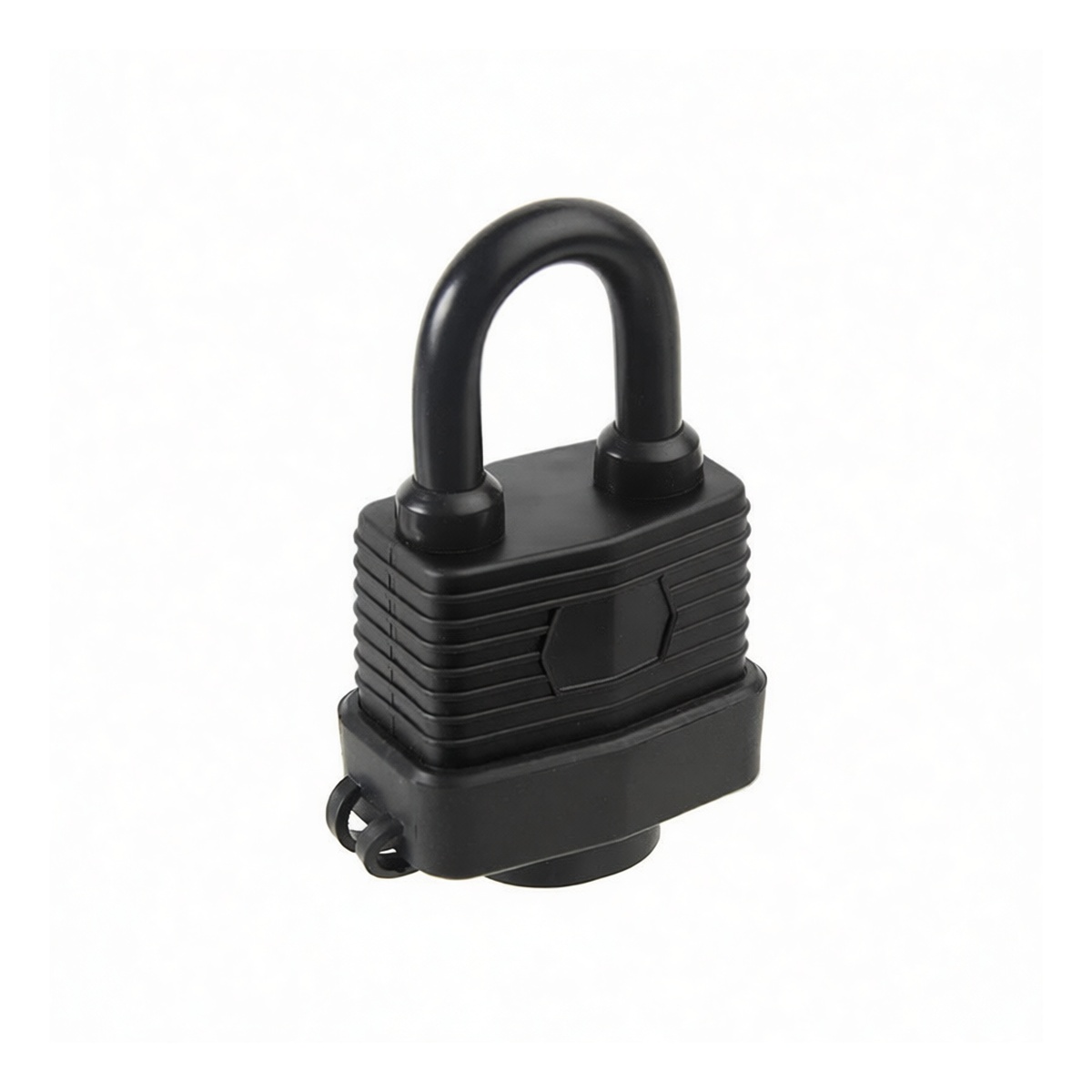 Waterproof Zinc Alloy Padlock, 1.54 in, Black, Outdoor Use, Pkg Qty 12