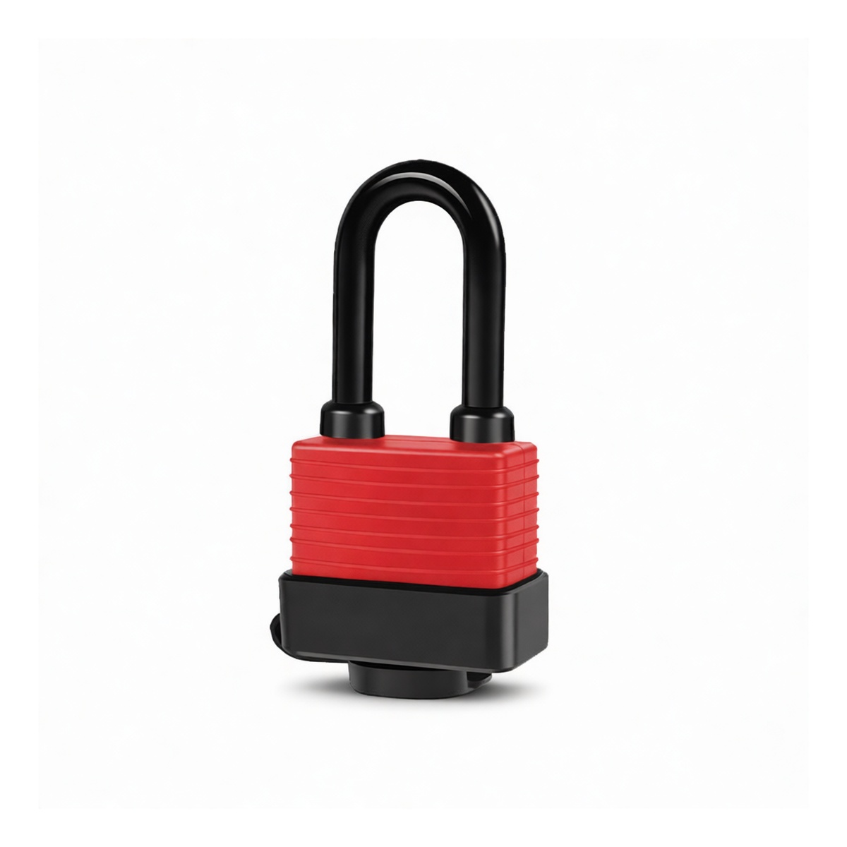 Water Resistant Steel Keyed Padlock, 1.54 in, Red, Pkg Qty 12