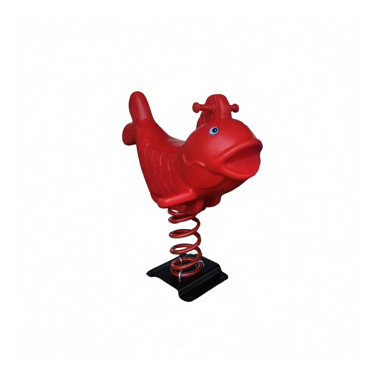 Plastic Fish Rocker Playground Equipment, 37.4 x 17.7 x 35.8 in