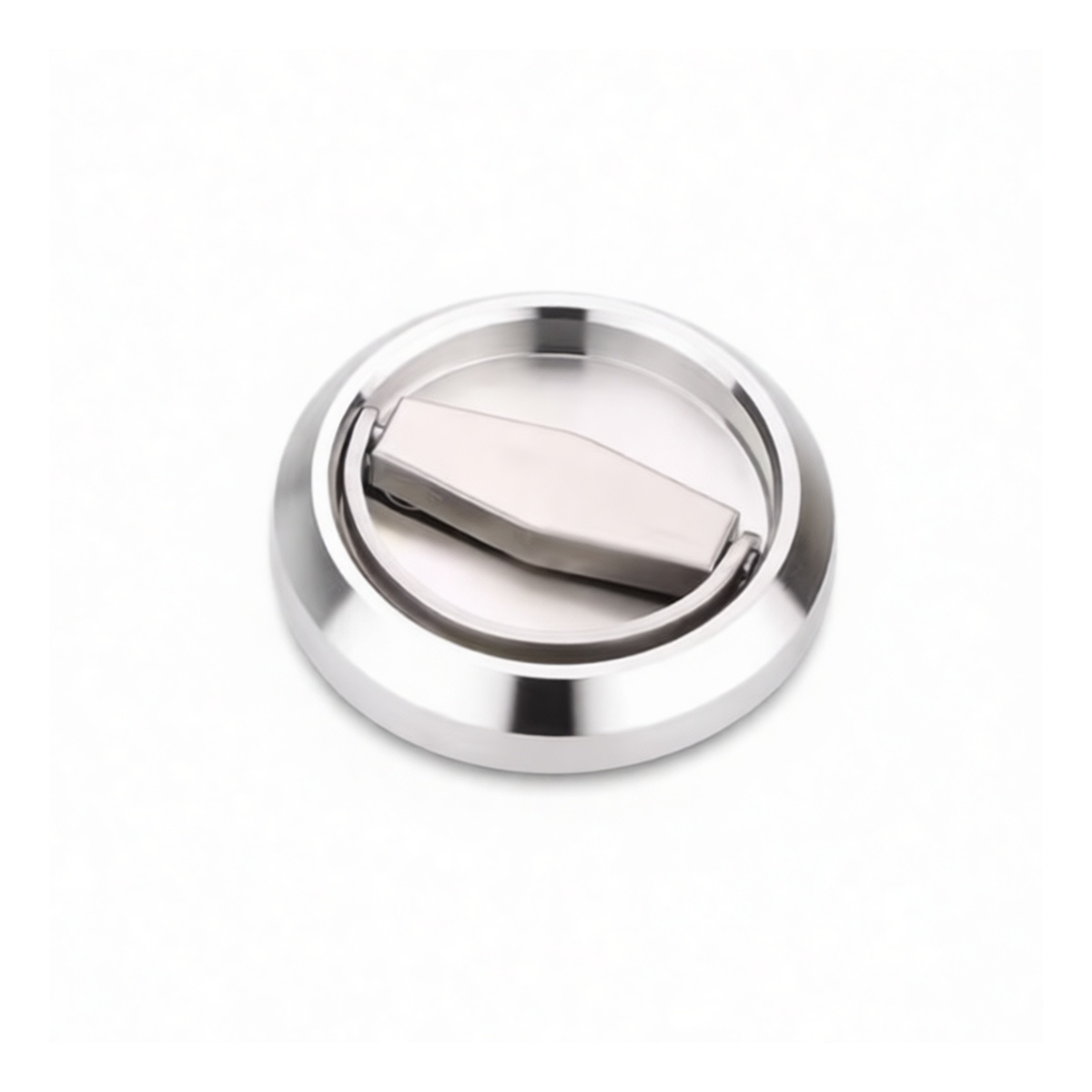 Stainless Steel 2.91 Inch Flush Mount Hand Knob, Pkg Qty 10