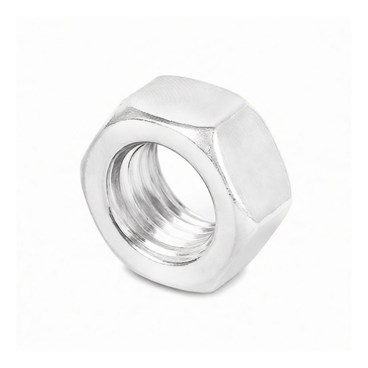 Grade 4.8 Carbon Steel Hex Nut, 5/16-18, Zinc Plated, 1" AF, Pkg Qty 500