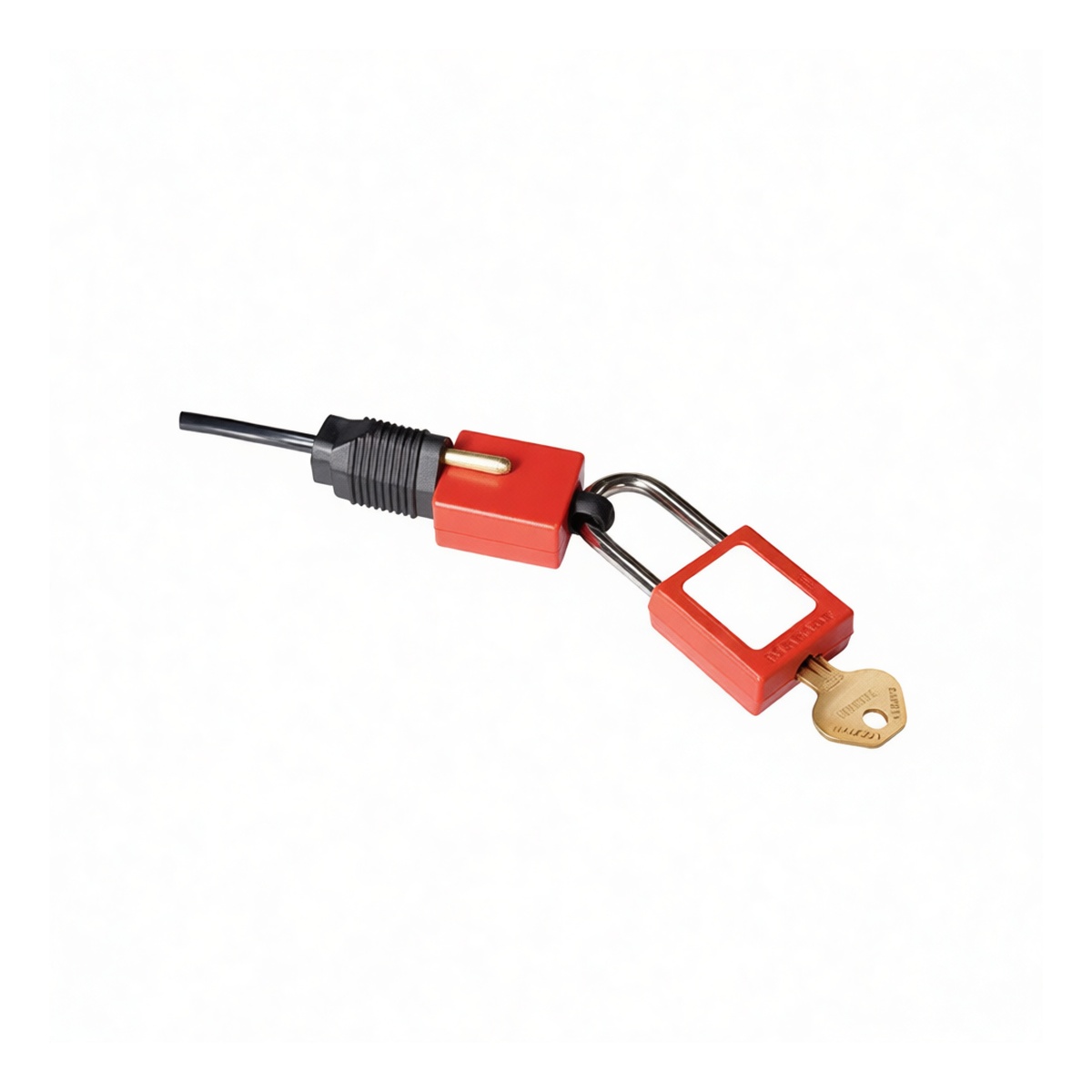 Steel Lockout Padlock, 1.5 in Shackle, Keyed, Pkg Qty 2