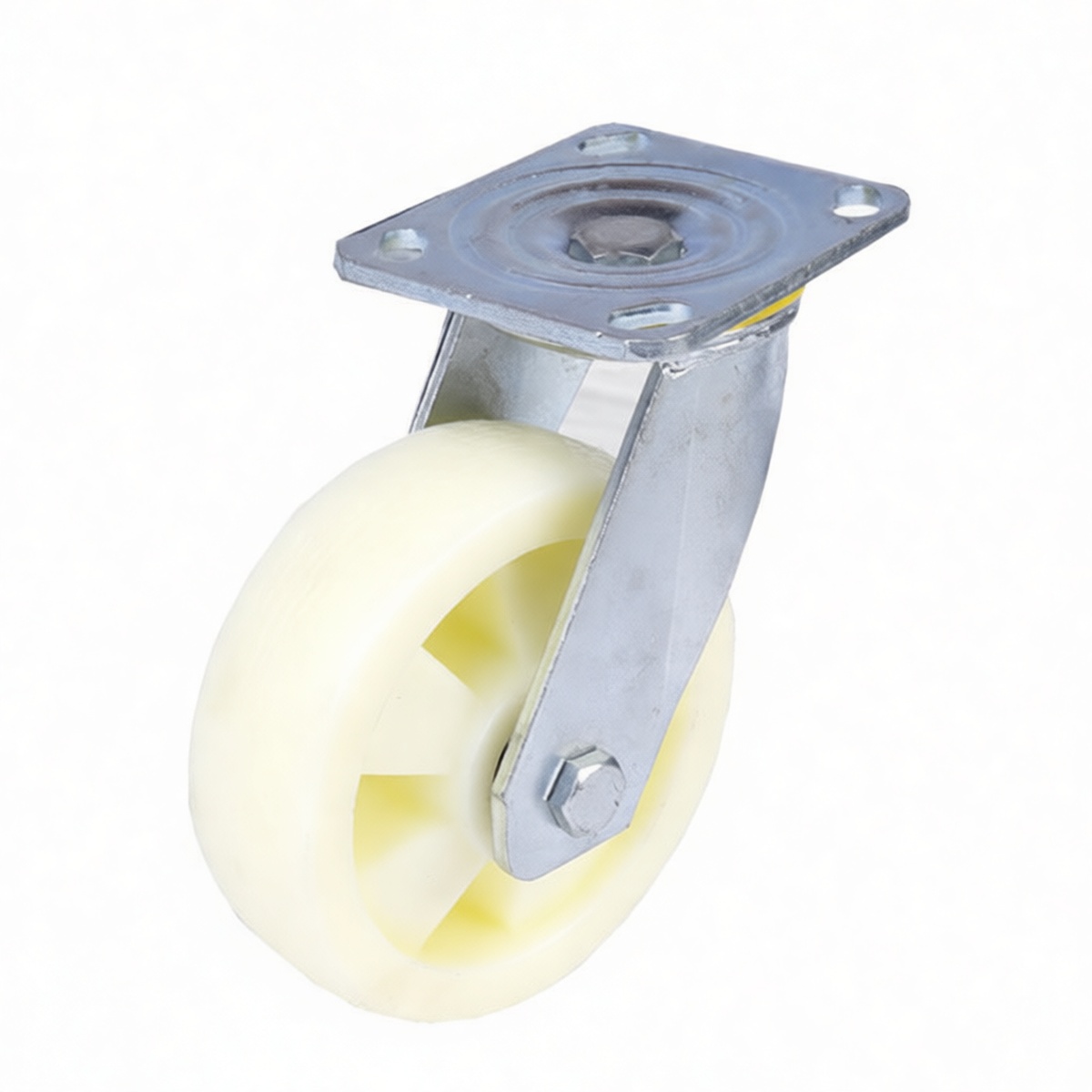 White Nylon Handrail Bracket 6 in, 280 lbs Load, 7.68 in Projection Pkg Qty 6