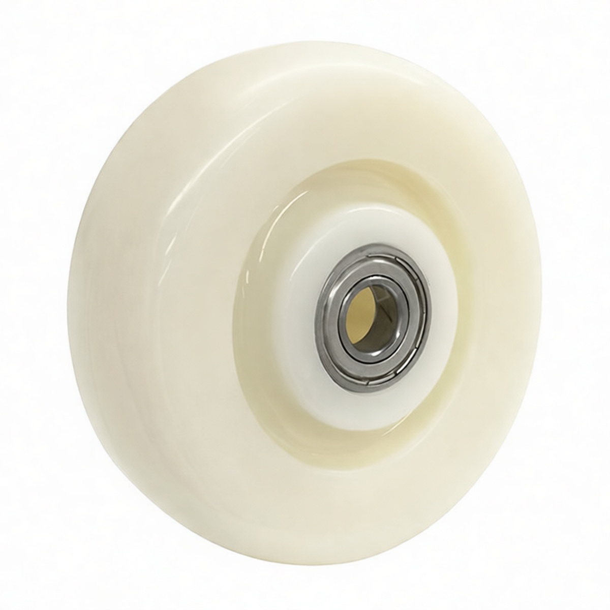 3 in Nylon Single Track Wheel 220 lbs Load 1.26 in Width, Pkg Qty 50