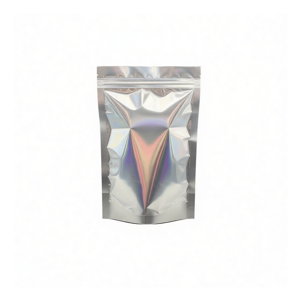 Aluminized Plastic Stand-Up Pouch 7.1x10.2 in for Retail Packaging, Pkg Qty 100