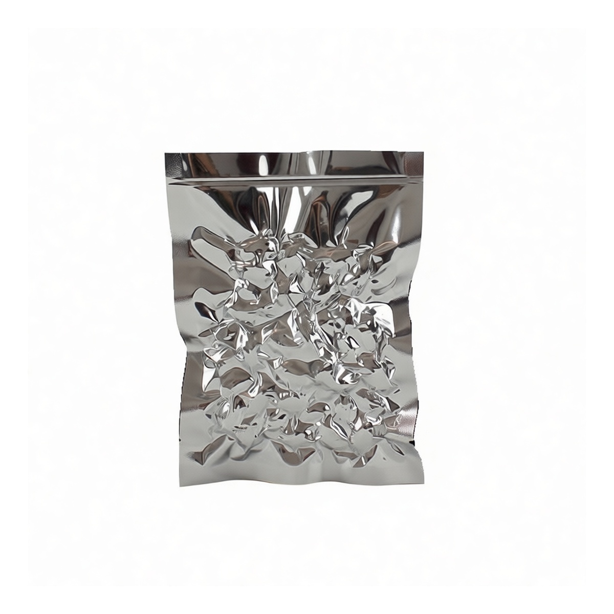 Aluminized Plastic Poly Tubing 3.15x4.72 in 0.003 in Thick Vacuum Seal, Pkg Qty 5000