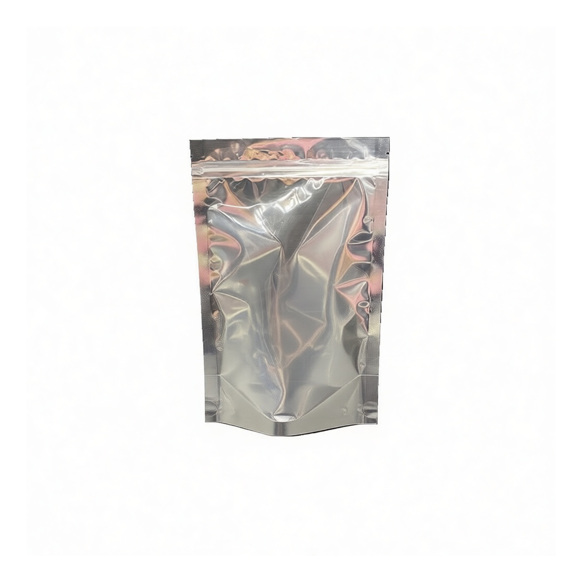 Aluminized Plastic Stand-Up Pouch 7.1x10.2 in for Retail Packaging, Pkg Qty 100