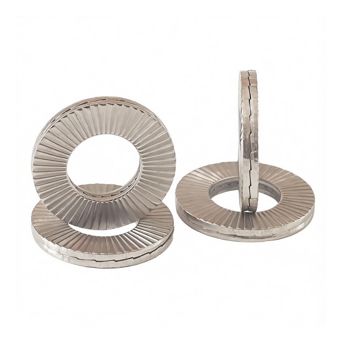 316 Stainless Steel DIN 25201 Double Lock Washer, 0.118" Bore, Pkg Qty 100