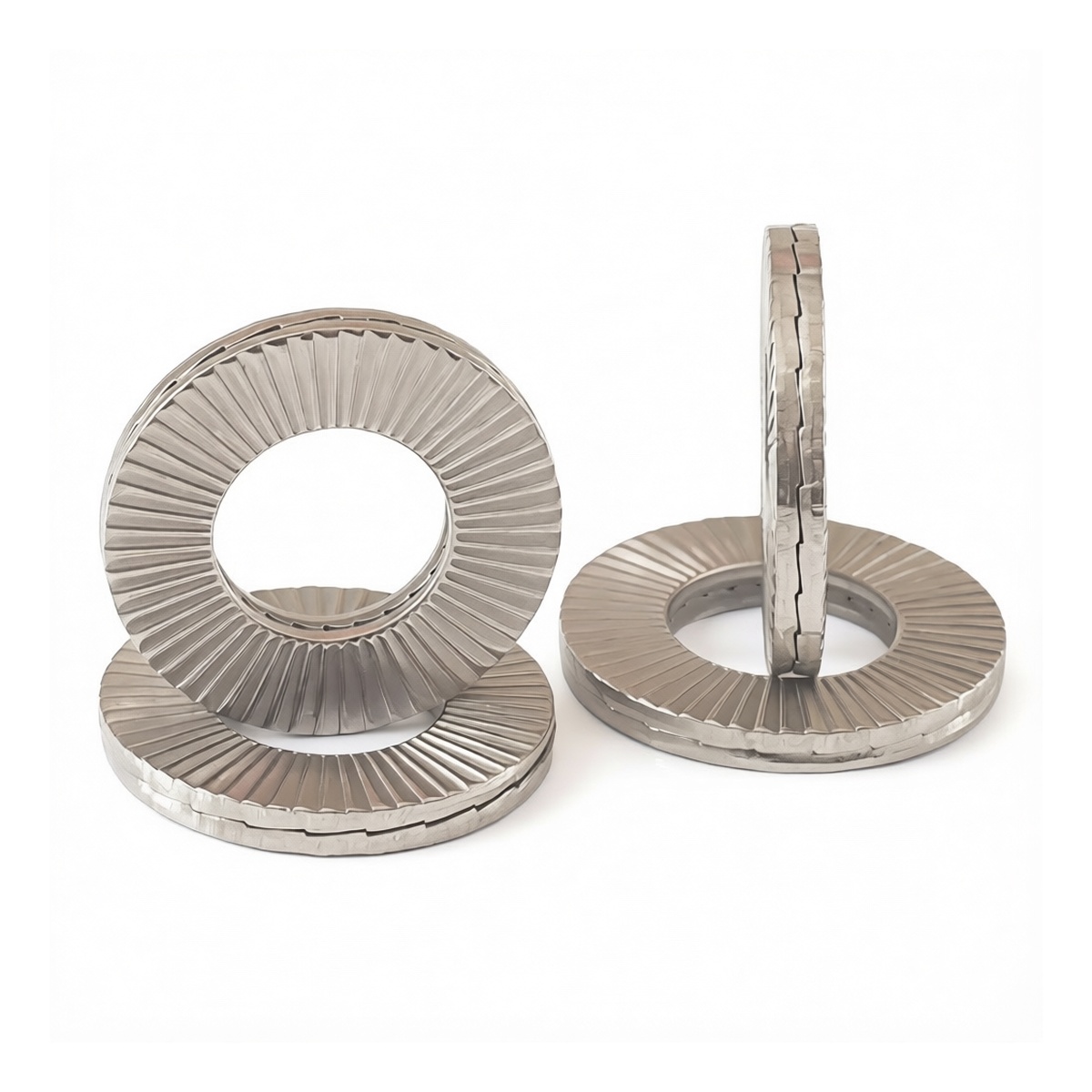 316 Stainless Steel DIN 25201 Double Lock Washer, 0.236" Bore, Pkg Qty 100