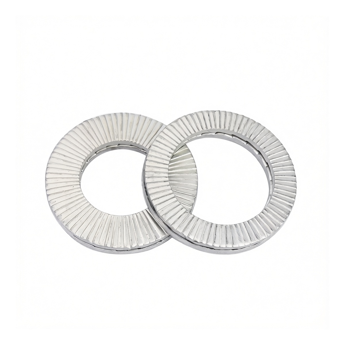 Carbon Steel DIN25201 Double-Lock Washer, 0.59" Bore, Dacromet Finish, Pkg Qty 100