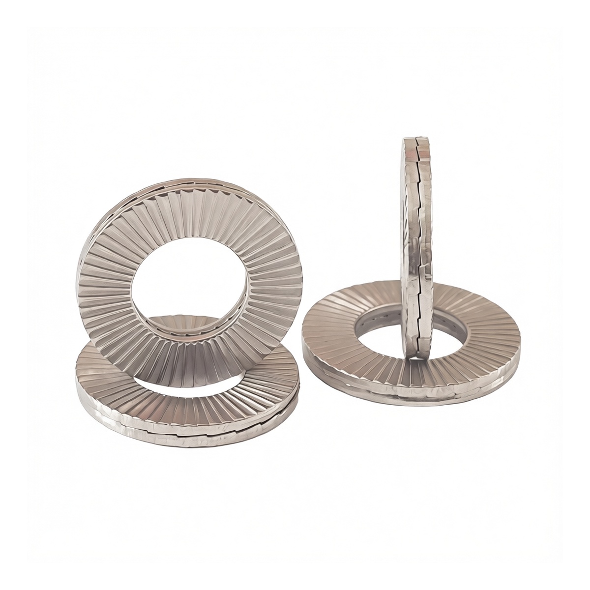 304 Stainless Steel DIN 25201 Double-Lock Washer, 0.827" Bore, Pkg Qty 100