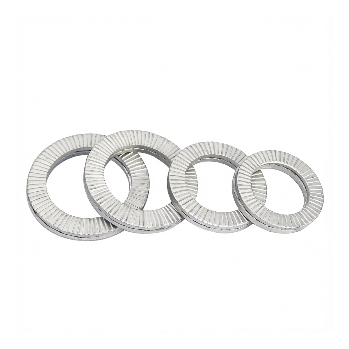 Carbon Steel DIN 25201 Double Lock Washer, 0.551" Bore, Zinc Coated, Pkg Qty 100