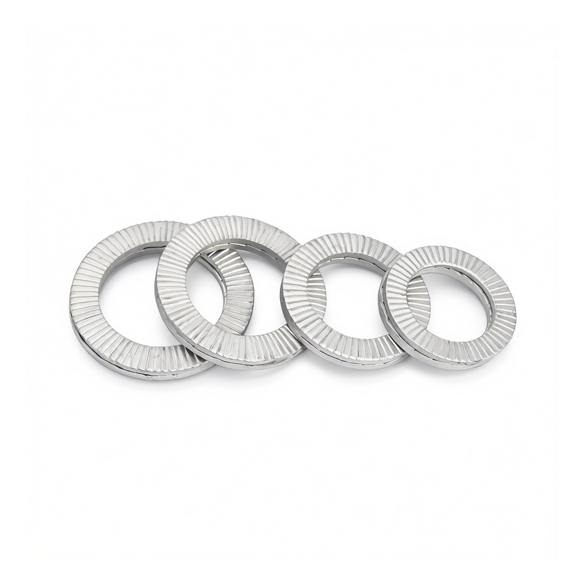 Carbon Steel DIN 25201 Double Lock Washer, 0.945 in Bore, Dacromet, Pkg Qty 100