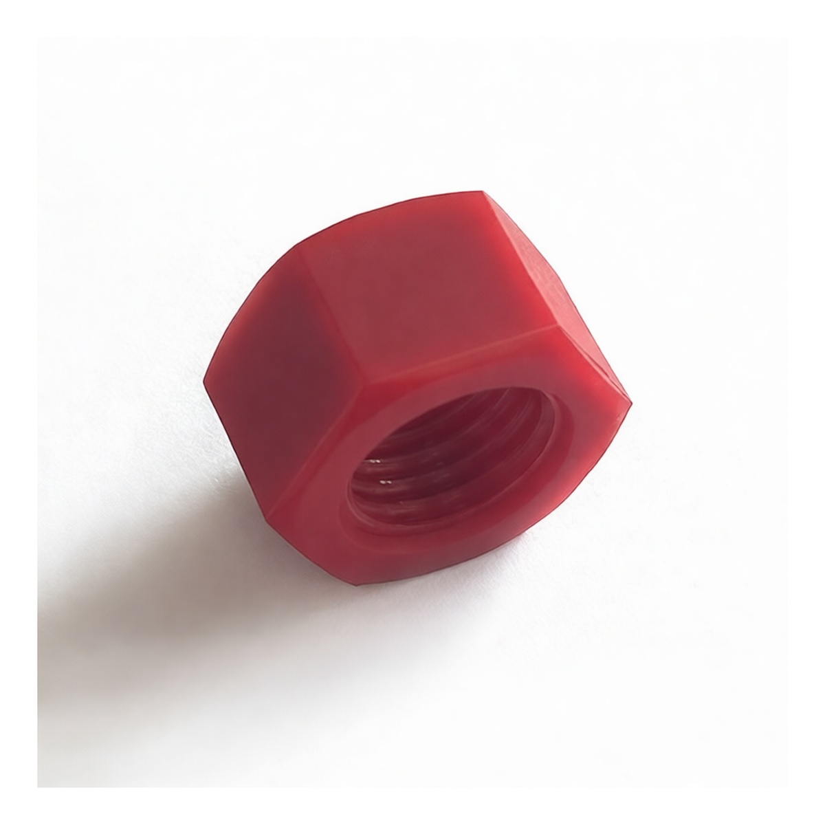 1-Inch Nylon Hex Nut, PA66, Yellow, Pkg Qty 100