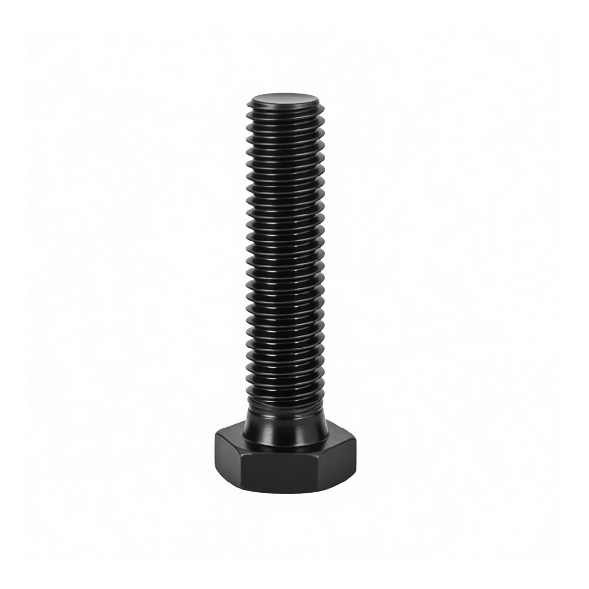 Grade 8.8 Carbon Steel Hex Bolt, 3/8"-16 x 2-1/4", Black Oxide, Pkg Qty 500
