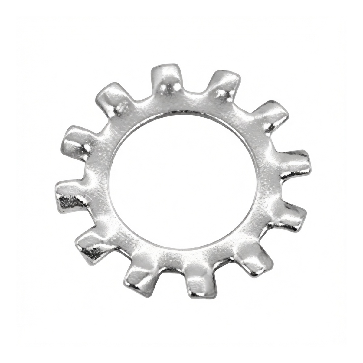 304 Stainless Steel DIN 6797A External Tooth Lock Washer, 0.315" Bore, Pkg Qty 1000