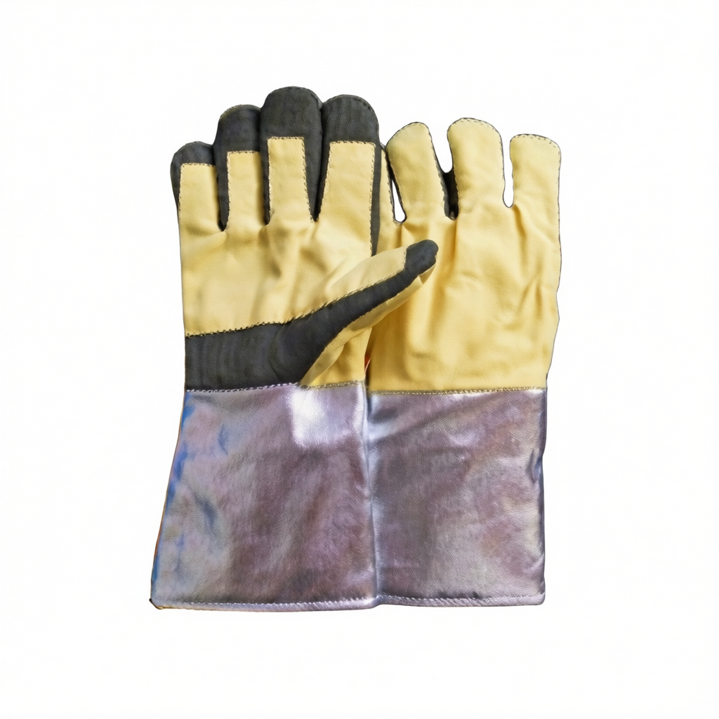 High-Temperature Aramid Fiber Safety Gloves, 18 Inches, 1472°F Rated