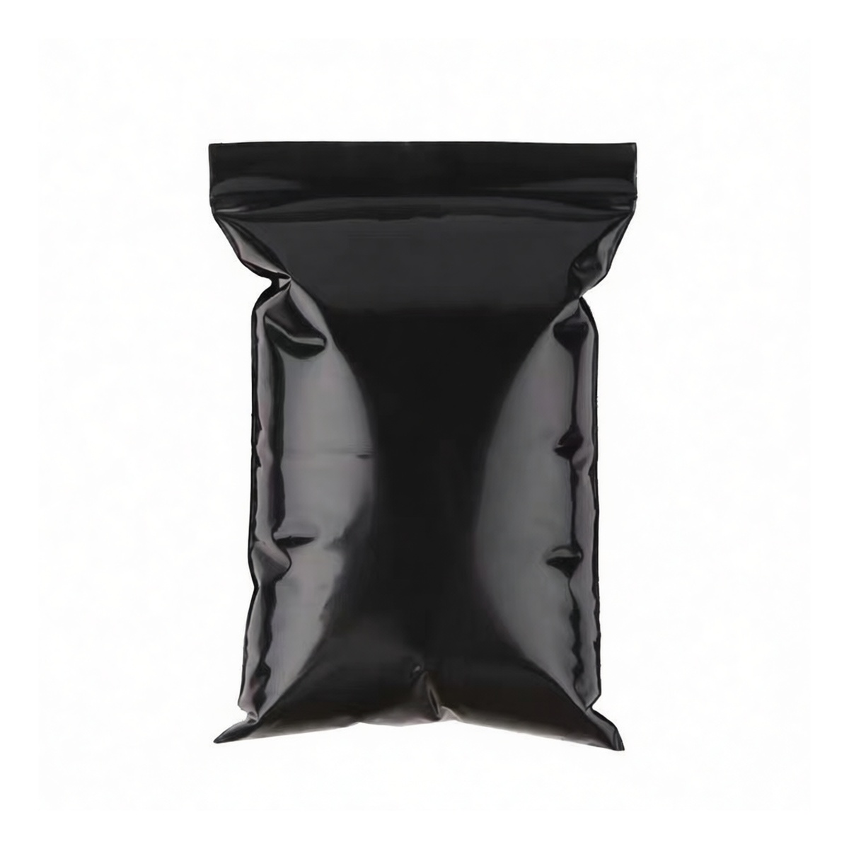 Black PE Resealable Light-Blocking Bag 6.7x9.8 in 0.0025 in Thick, Pkg Qty 100