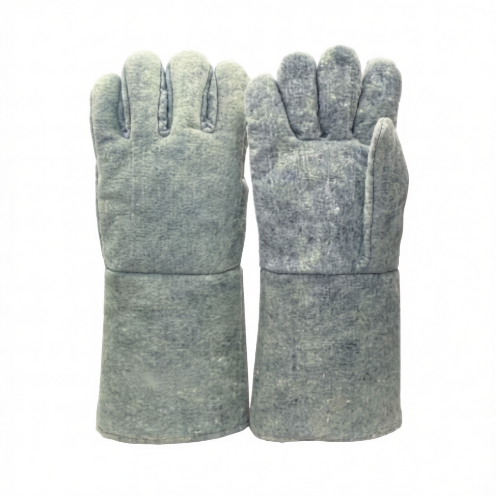 Leather High-Temp Safety Gloves, 14 Inches, 932°F, Pkg Qty 12