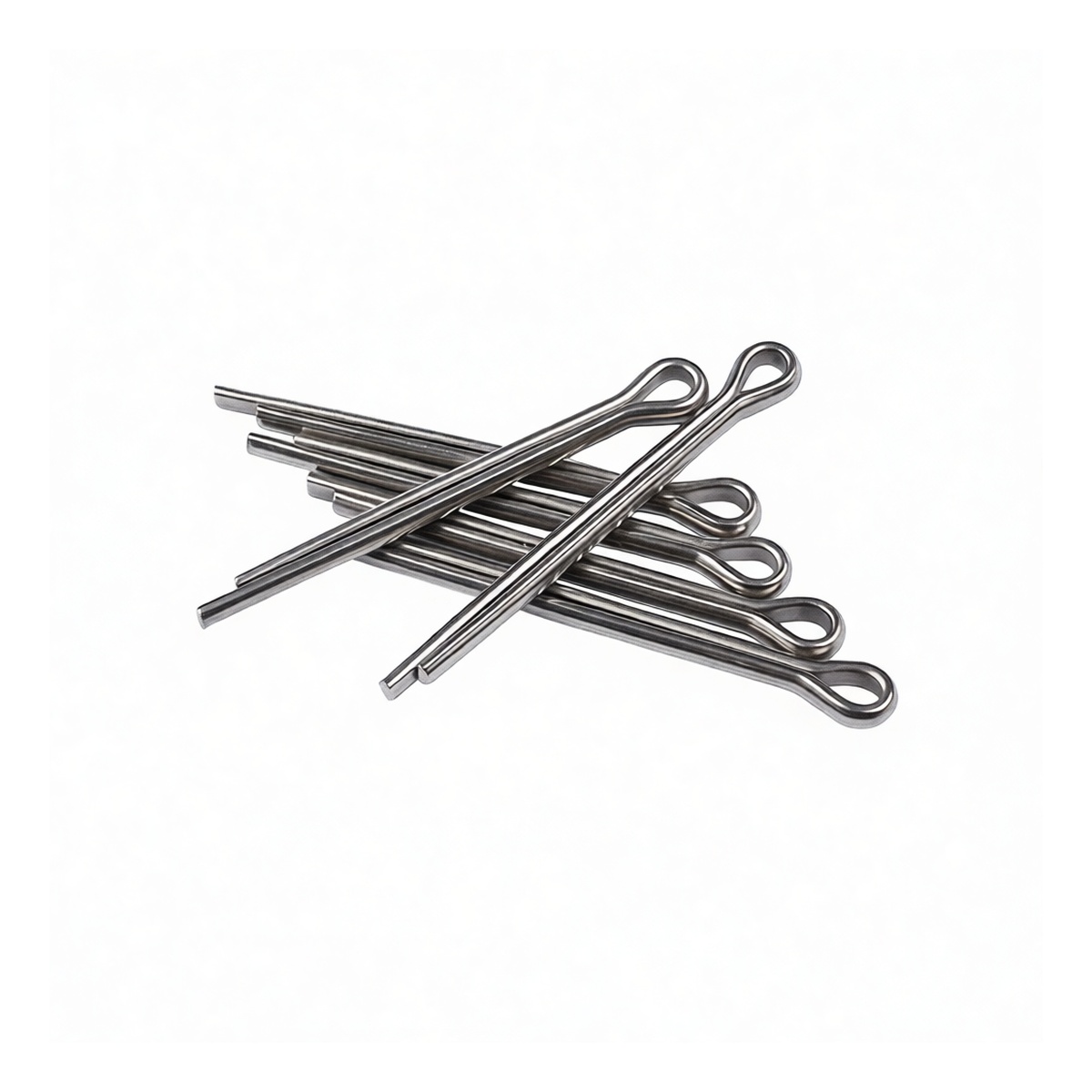 304 Stainless Steel Cotter Pin, 0.079" x 0.394", Plain Finish, Pkg Qty 10000