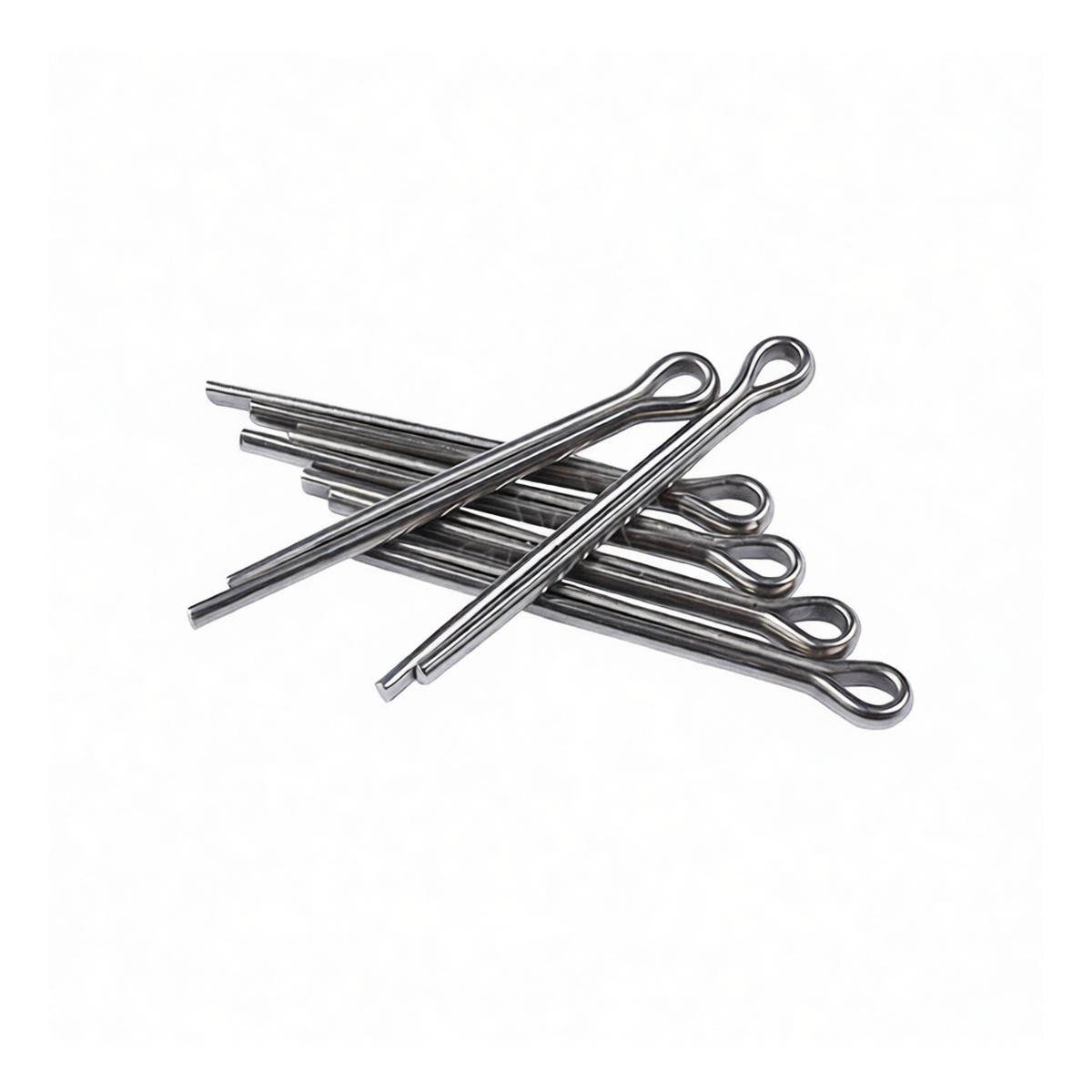 304 Stainless Steel Cotter Pin, 0.079 in x 0.984 in, Plain Finish, Pkg Qty 500