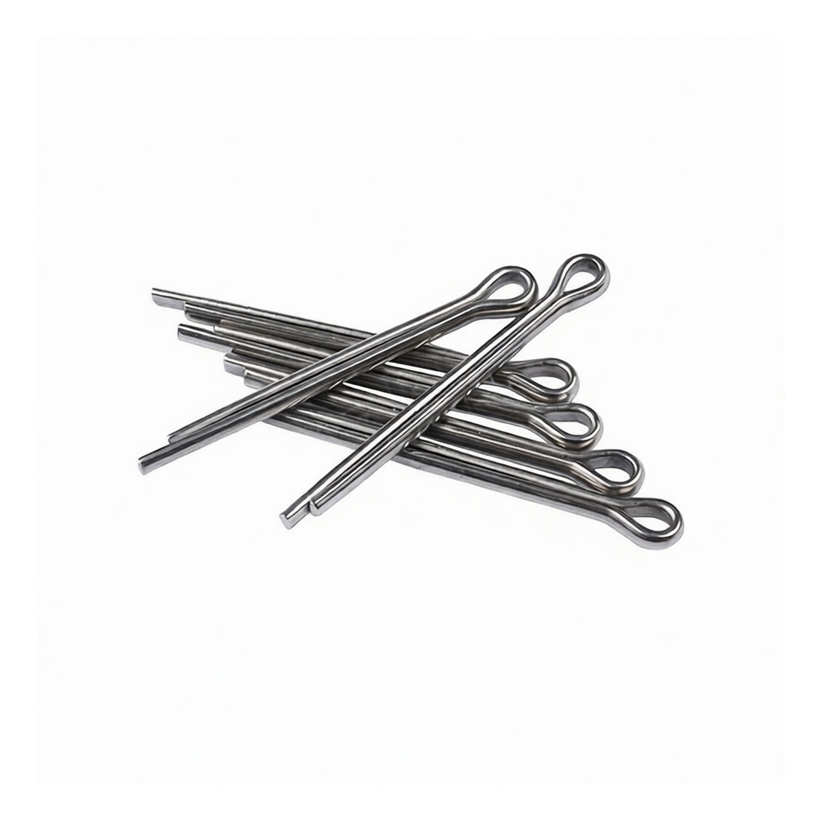 304 Stainless Steel Cotter Pin, 0.126" x 0.63", Plain Finish, Pkg Qty 500