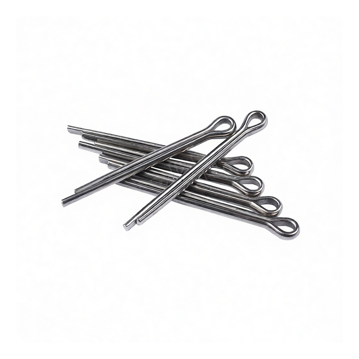 304 Stainless Steel Cotter Pin, 0.126 in x 1.181 in, Plain Finish, Pkg Qty 500