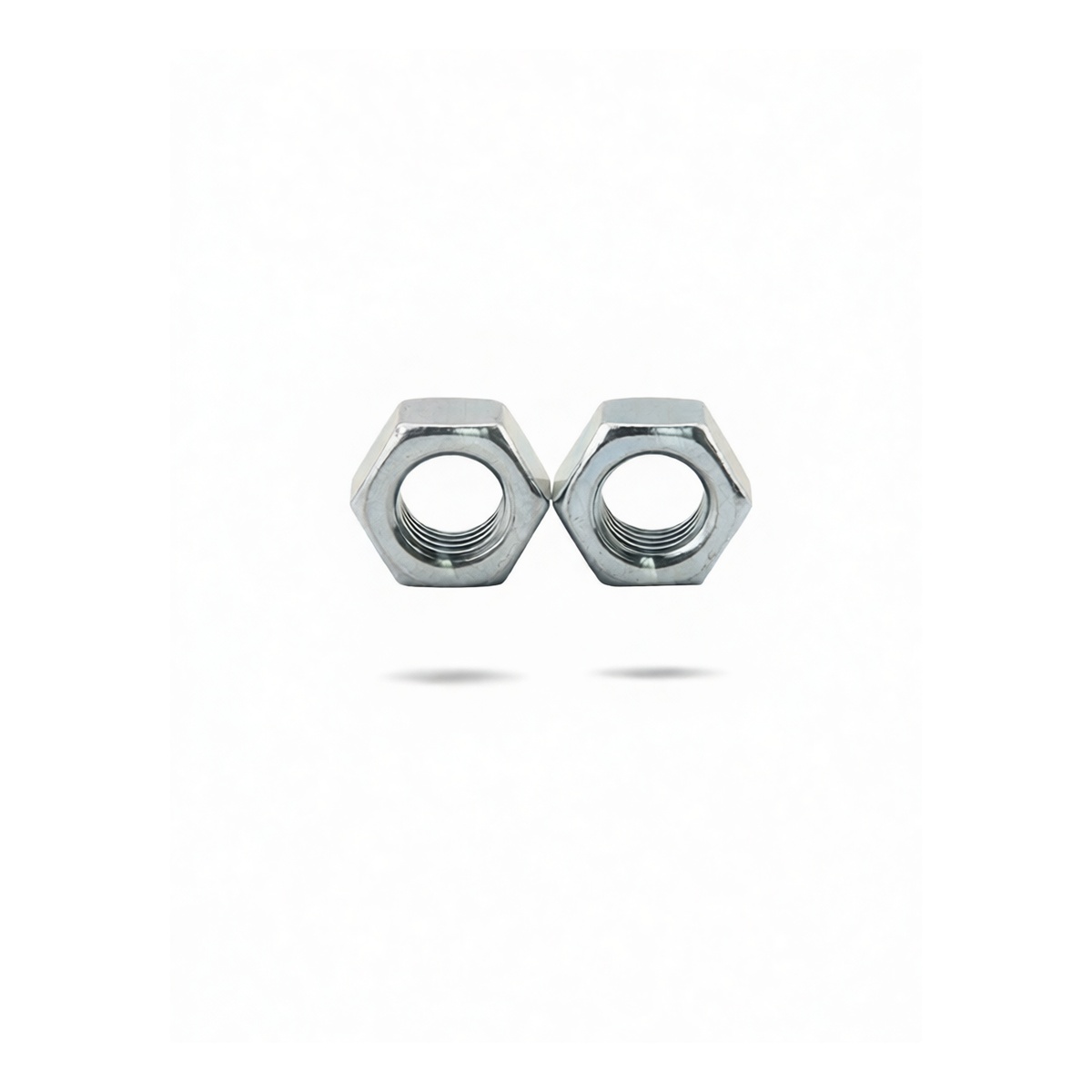 304 Stainless Steel A2-70 Hex Nut, M10-1.5, 0.63" Flats, Plain, Pkg Qty 100