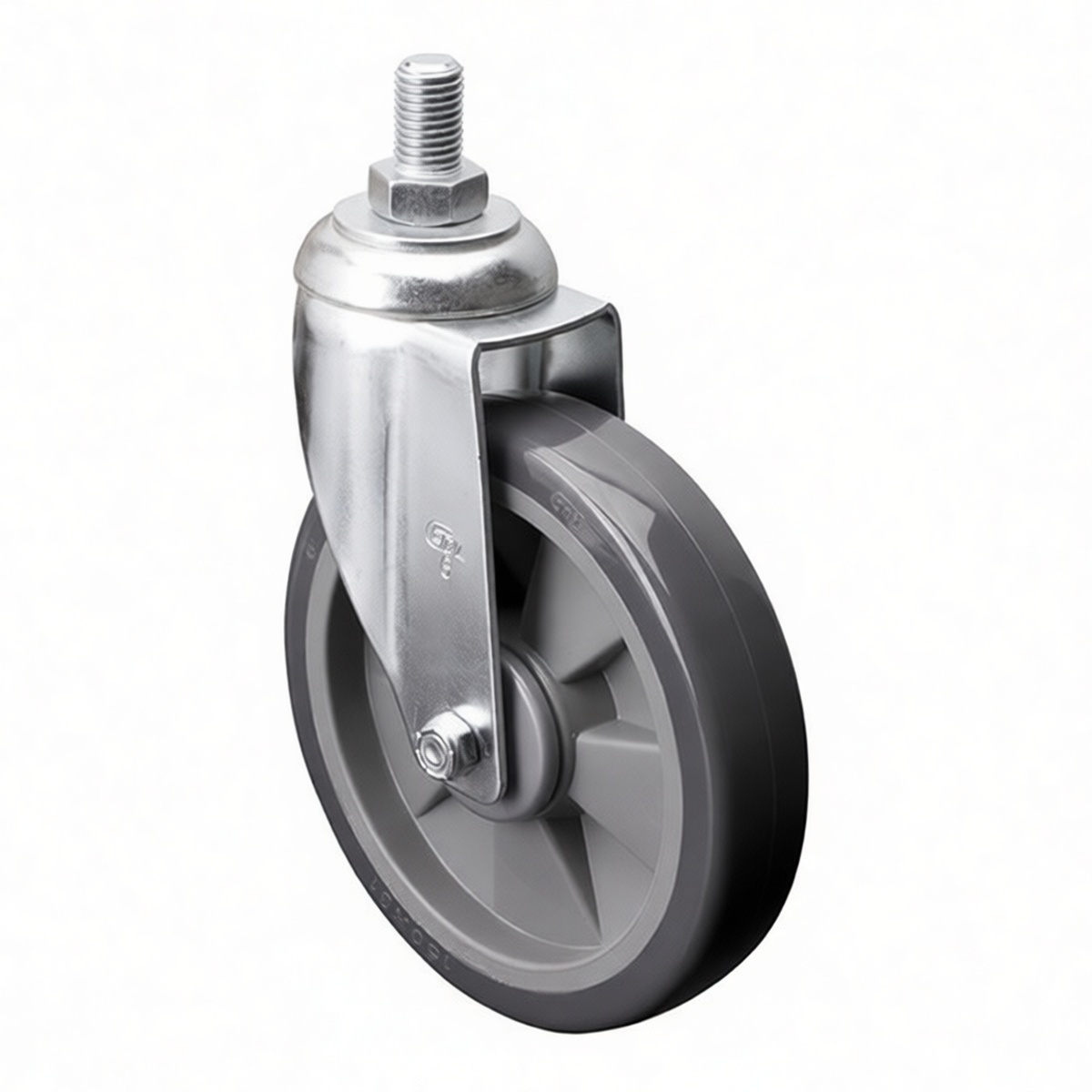 Hex Head Bolt, 6in L, Polyurethane, Galvanized, Industrial Pkg Qty 6