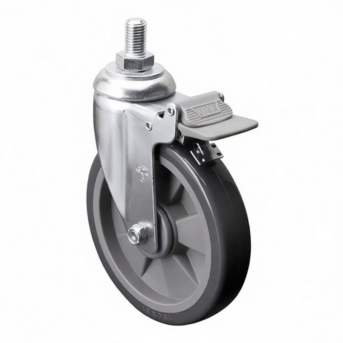 Hex Head Bolt, 6in L, Polyurethane, Galvanized, M16x25mm Thread Pkg Qty 6