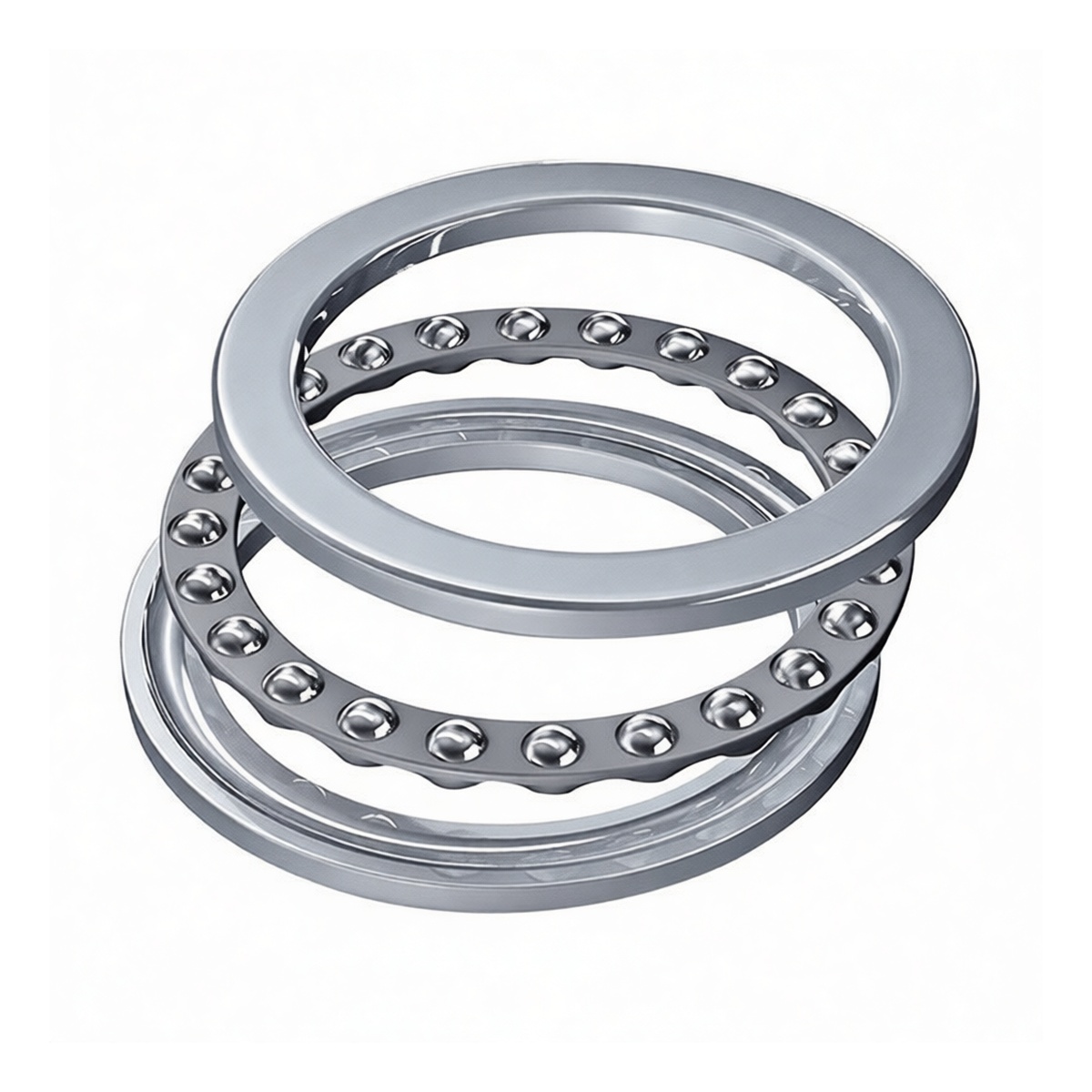 Steel Thrust Ball Bearing 1.97 in Bore 3.07 in OD for Industrial Use