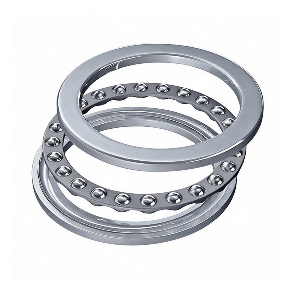 Steel Unidirectional Thrust Ball Bearing 0.59 in Bore 1.10 in OD, Pkg Qty 2