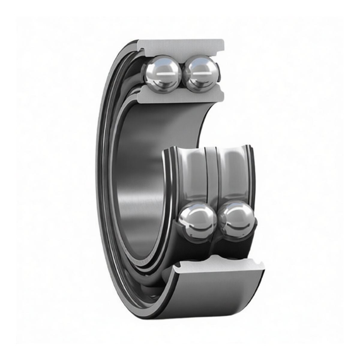 Double Row Angular Contact Ball Bearing 1.38in Bore Steel 6890lbs Load