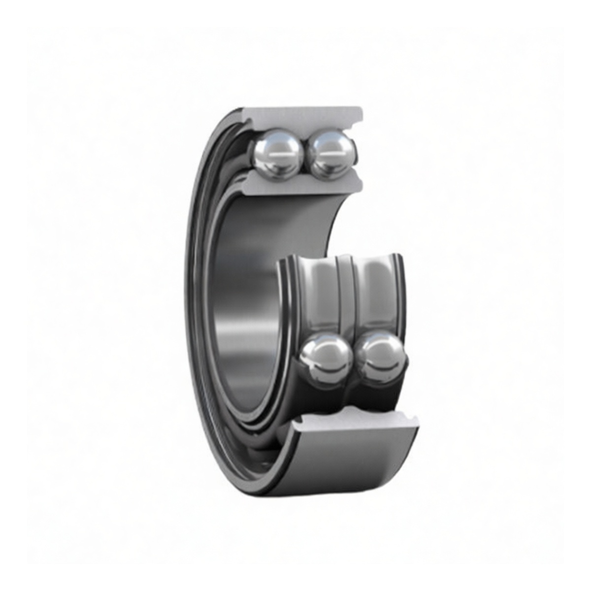 Steel Double Row Angular Contact Ball Bearing 1.57in Bore 3.54in OD 10200lbs