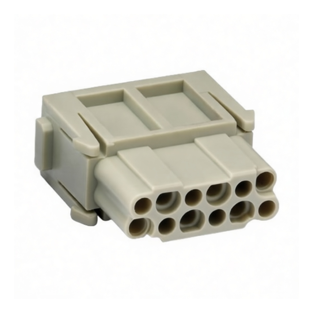 12-Position Female Plug 300V 10A Plastic for Computer Cables, Pkg Qty 12