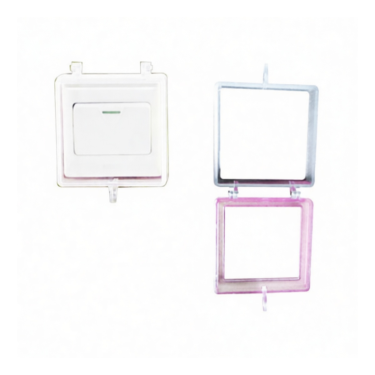 Metal Zinc Alloy Wall Switch Lock for Glass Doors, 3.66x3.66x3.15 in, Pkg Qty 2