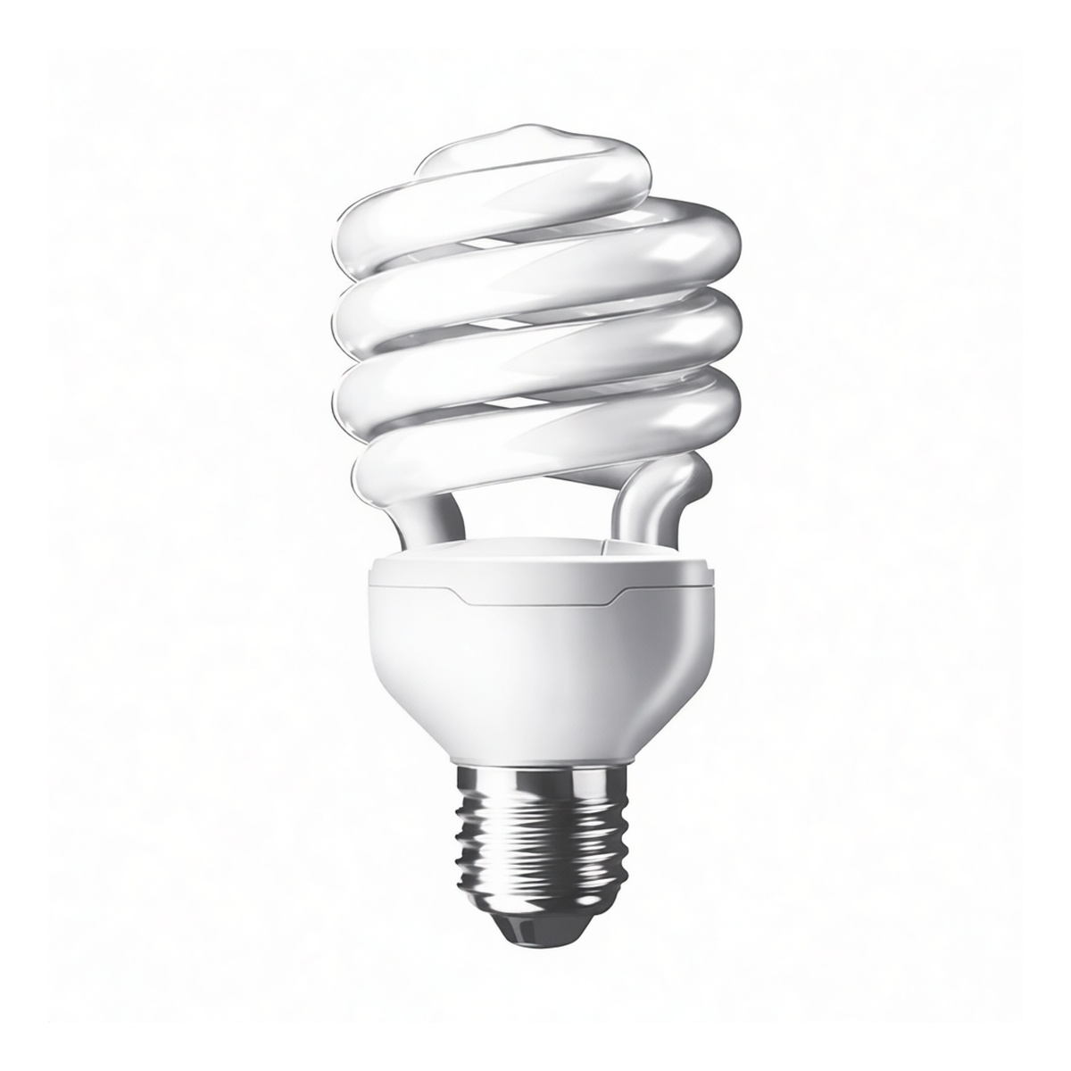 15W Full Spiral CFL Bulb E27 Base 6500K Daylight White, Pkg Qty 100