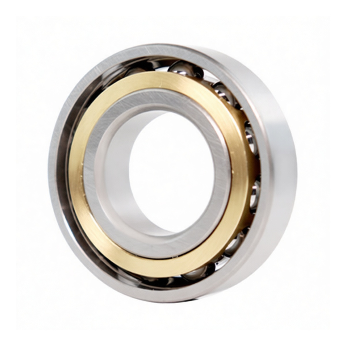 Brass Angular Contact Ball Bearing 3.54 in Bore 7.48 in OD 1.69 in Length